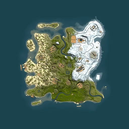 Rust map seed 123515633, 3500x3500m top-down preview