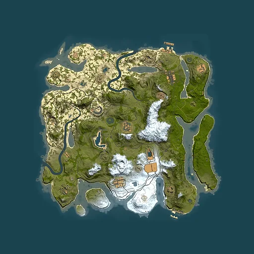 Rust map seed 1337, 4000x4000m top-down preview