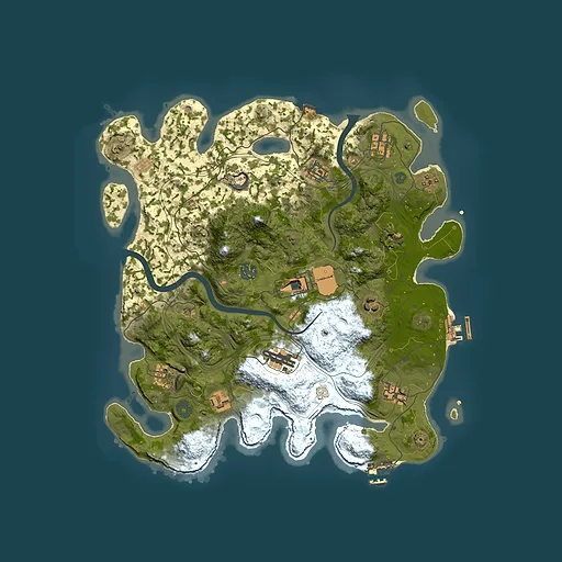 Rust map seed 1337, 3800x3800m top-down preview