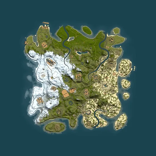 Rust map seed 1300104329, 4000x4000m top-down preview
