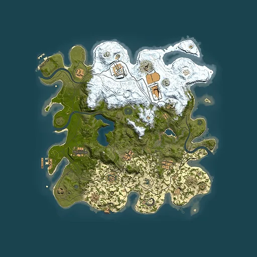 Rust map seed 1560764435, 3850x3850m top-down preview