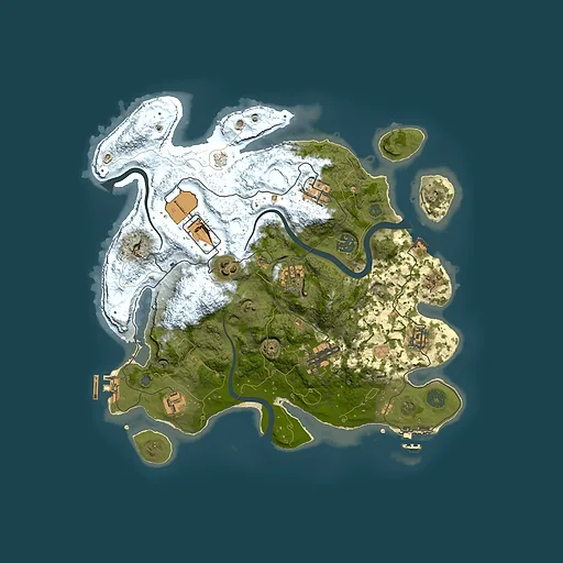 Rust map seed 896885540, 3500x3500m top-down preview