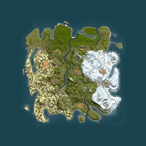 Rust map seed 1337, 3800x3800m top-down preview