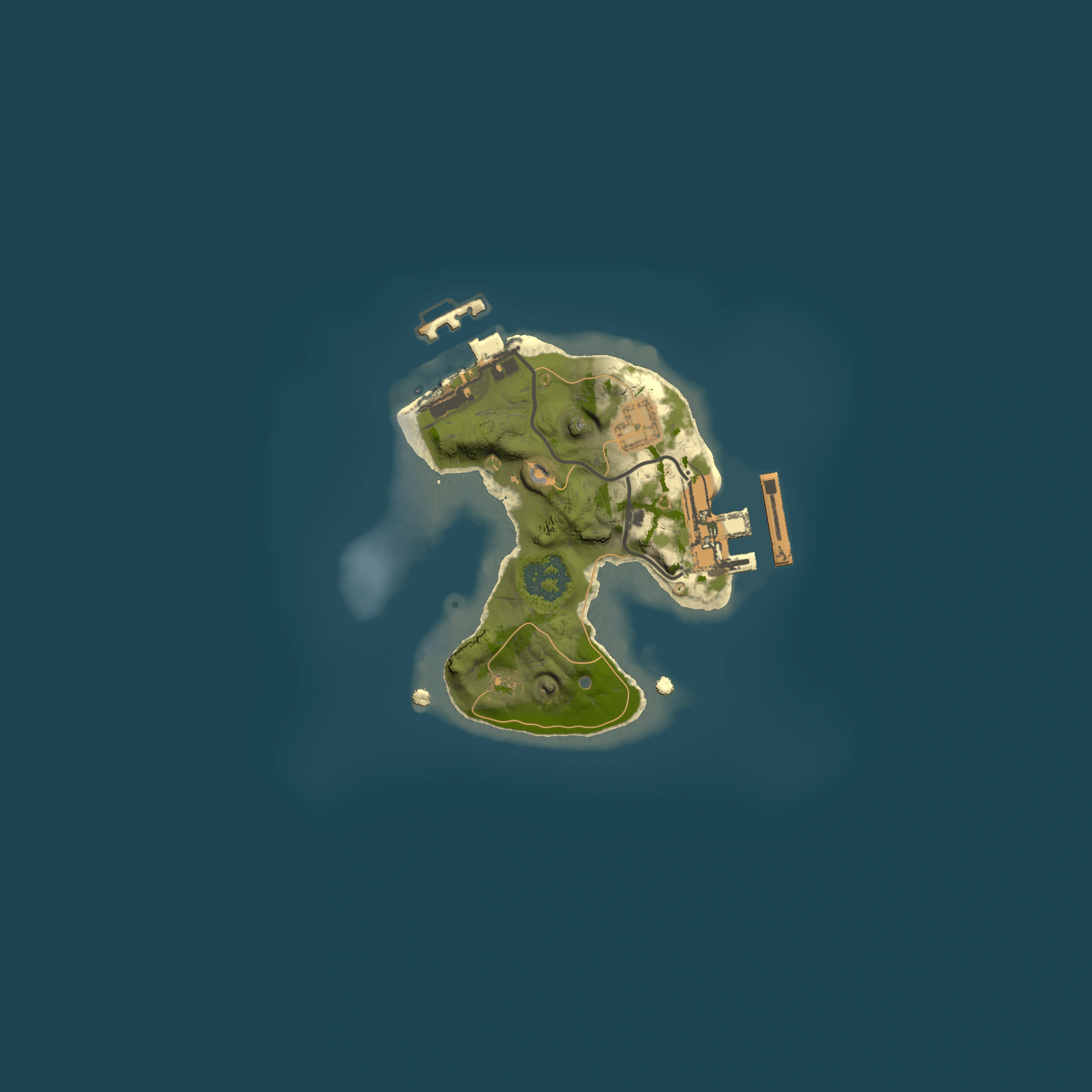 Full top-down render of Rust map seed 164775045, 1500x1500m