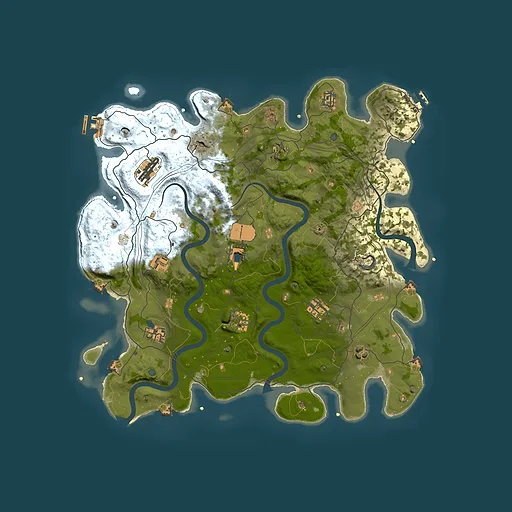 Rust map seed 998090818, 4199x4199m top-down preview