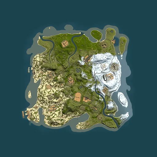 Rust map seed 1746005783, 3500x3500m top-down preview