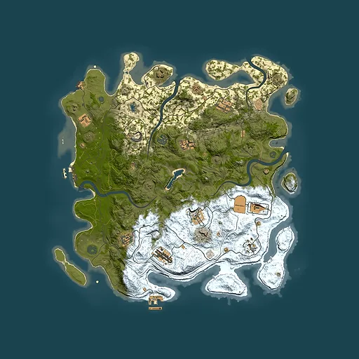 Rust map seed 0, 4250x4250m top-down preview