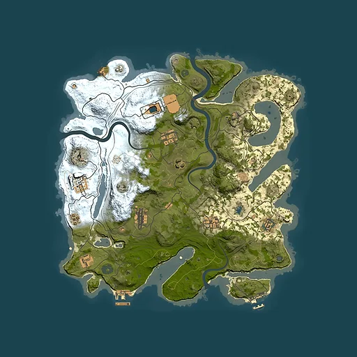 Rust map seed 155342025, 3750x3750m top-down preview
