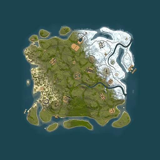 Rust map seed 1337, 4000x4000m top-down preview