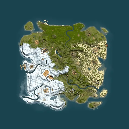 Rust map seed 0, 4250x4250m top-down preview