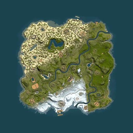Rust map seed 112764623, 4000x4000m top-down preview