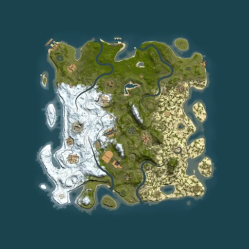 Rust map seed 0, 4250x4250m top-down preview