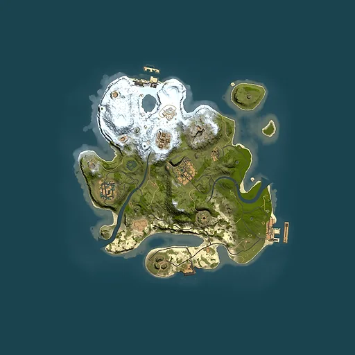 Rust map seed 1891344757, 2500x2500m top-down preview