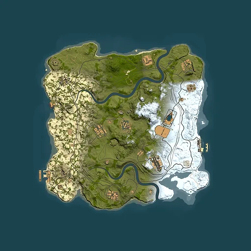 Rust map seed 1337, 3499x3499m top-down preview