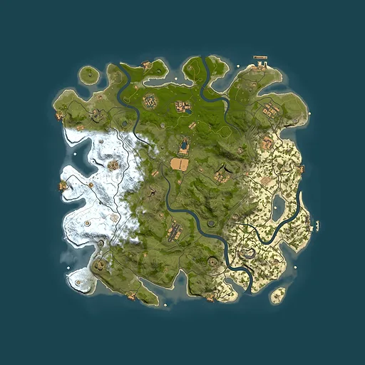 Rust map seed 2076878569, 4199x4199m top-down preview
