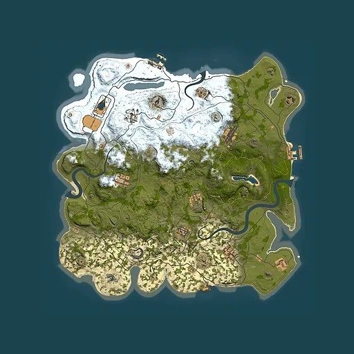 Rust map seed 1337, 4000x4000m top-down preview