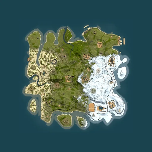 Rust map seed 1337, 3500x3500m top-down preview