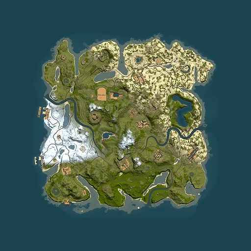 Rust map seed 1267952118, 3750x3750m top-down preview