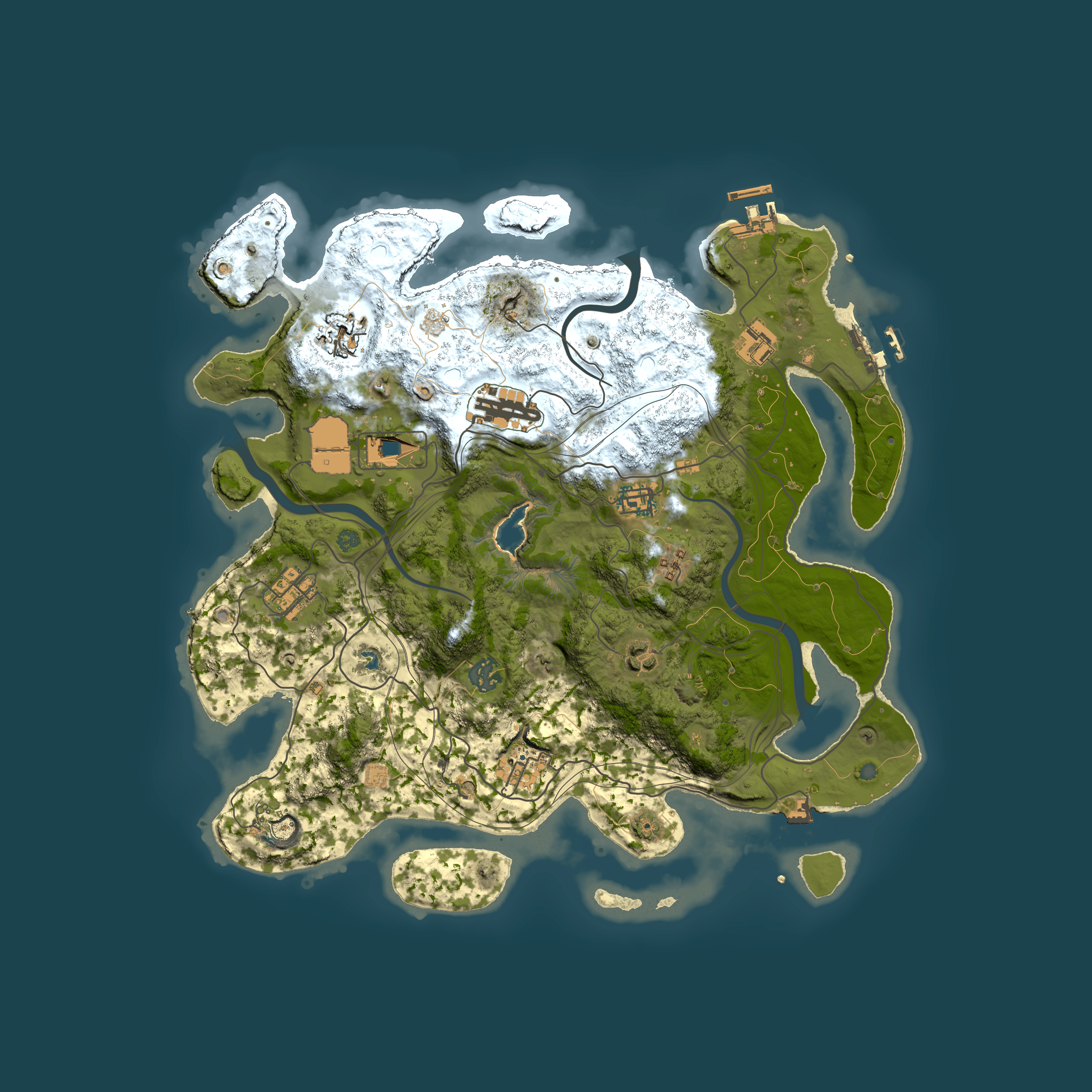 Full top-down render of Rust map seed 532770966, 3800x3800m