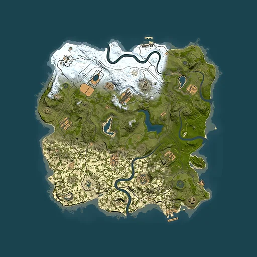 Rust map seed 1055372757, 3750x3750m top-down preview