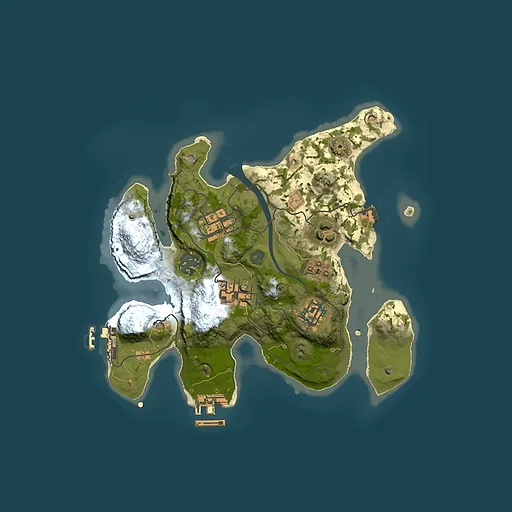 Rust map seed 1377637843, 2500x2500m top-down preview