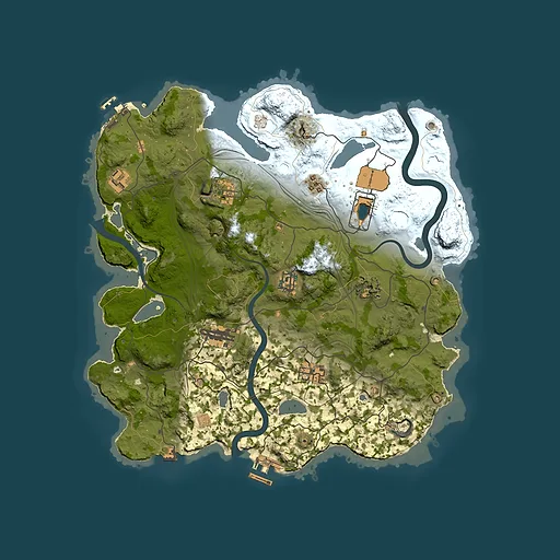 Rust map seed 1923, 3600x3600m top-down preview