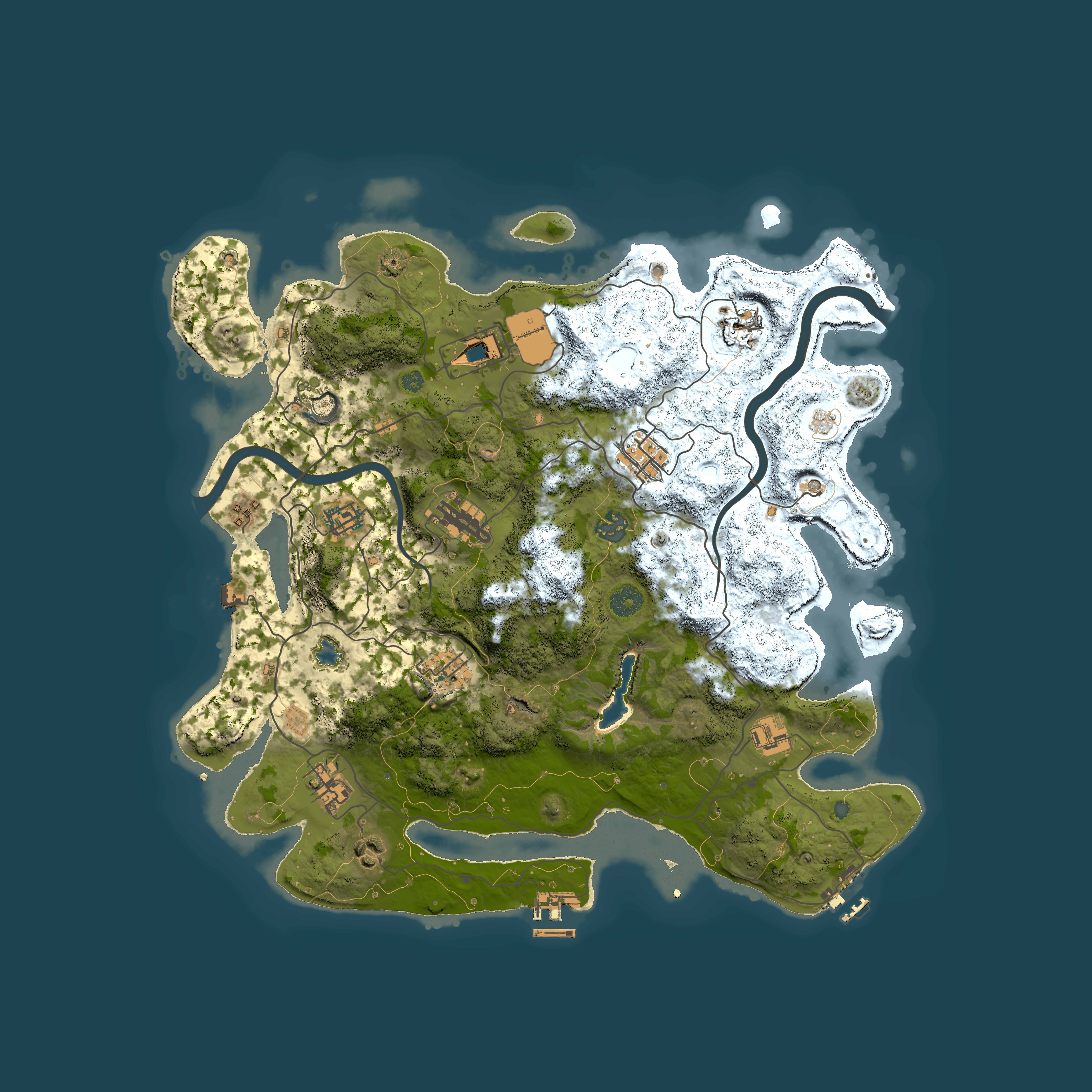 Full top-down render of Rust map seed 768506902, 4000x4000m