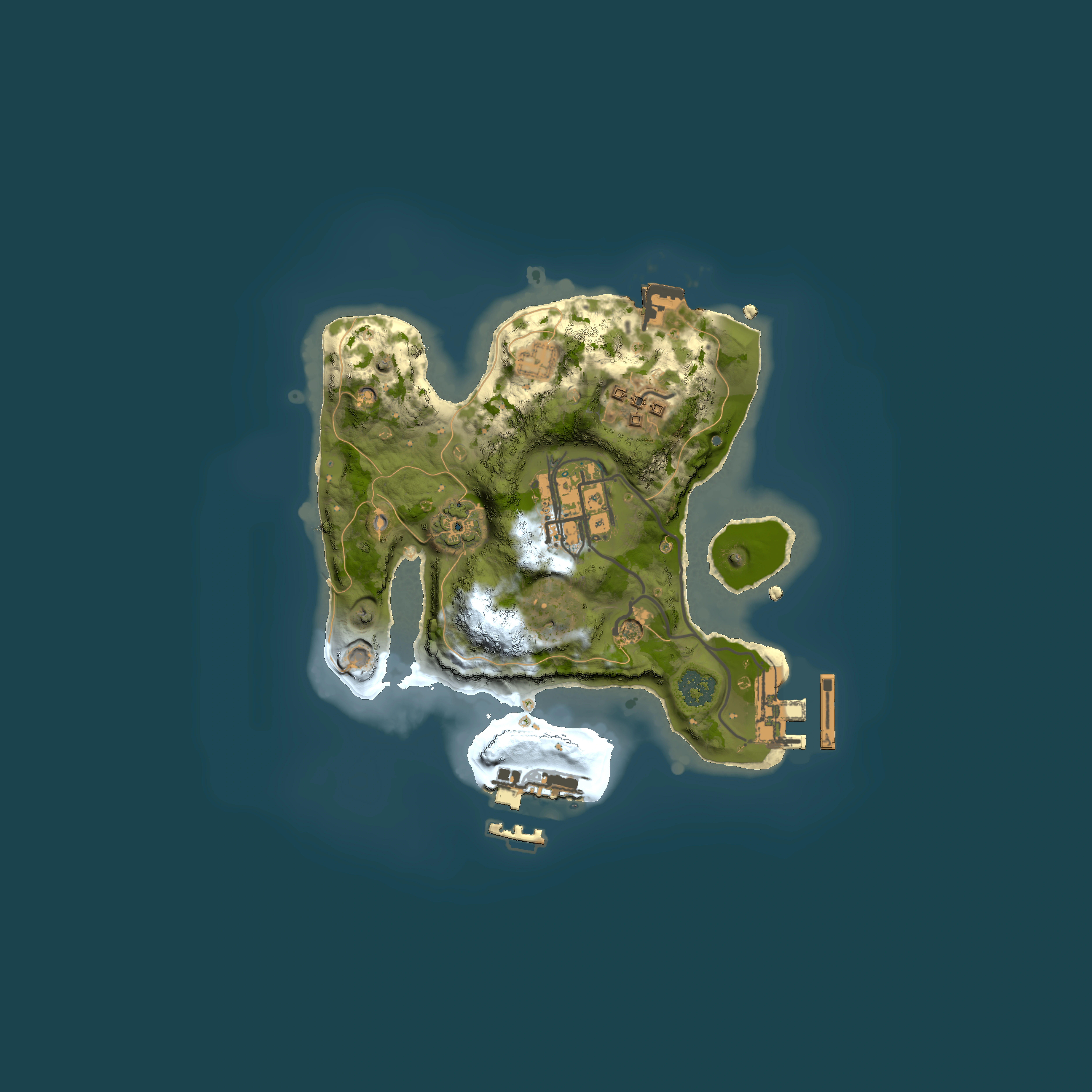 Full top-down render of Rust map seed 1912345601, 2000x2000m
