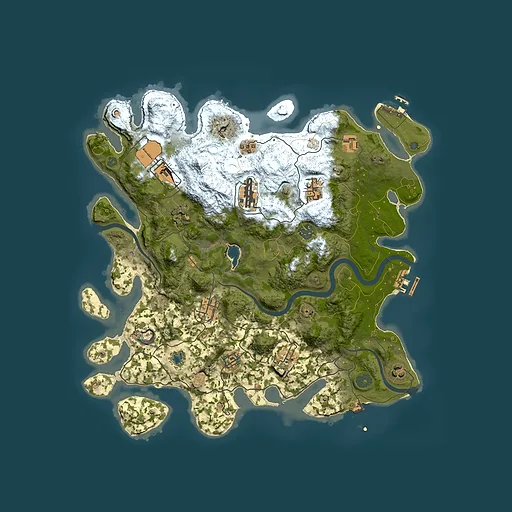 Rust map seed 1912345609, 4000x4000m top-down preview