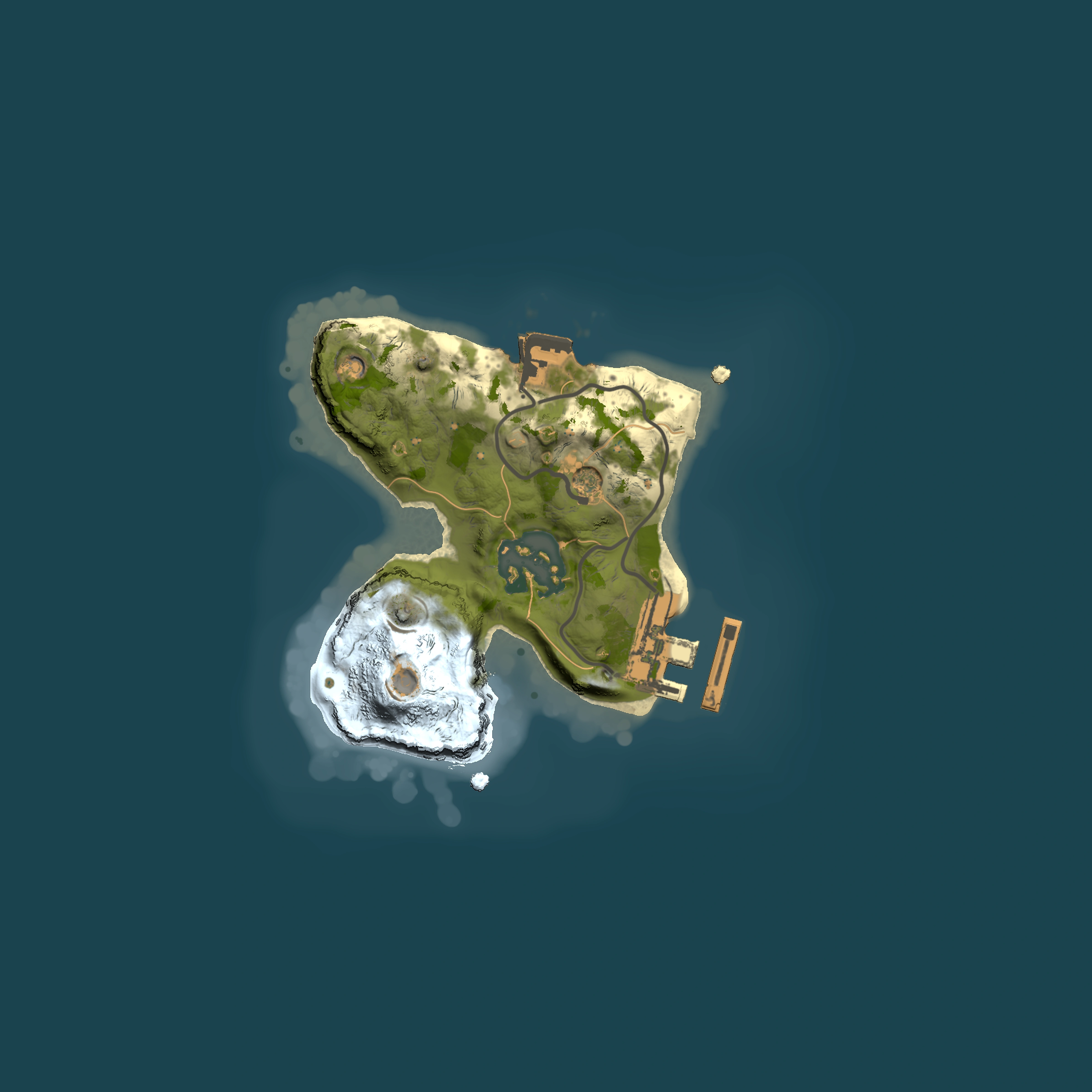 Full top-down render of Rust map seed 1289062055, 1500x1500m