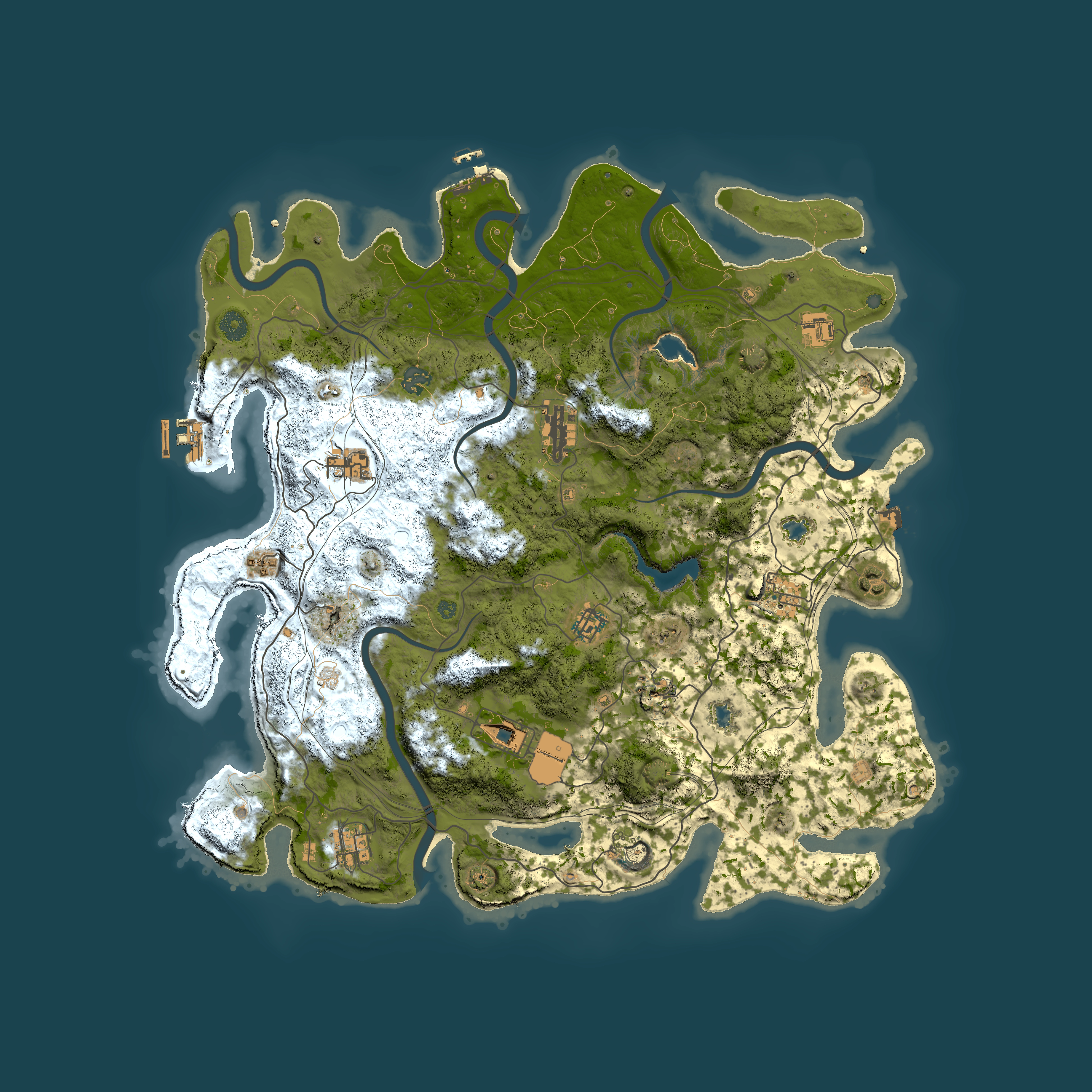 Full top-down render of Rust map seed 1587801904, 4500x4500m