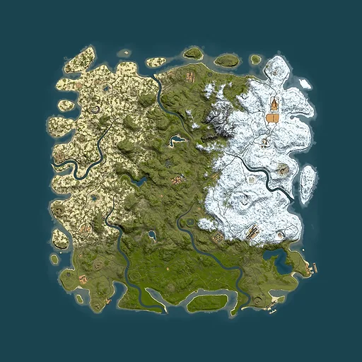 Rust map seed 843410178, 6000x6000m top-down preview