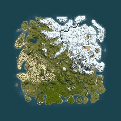 Rust map seed 1281870607, 5500x5500m top-down preview