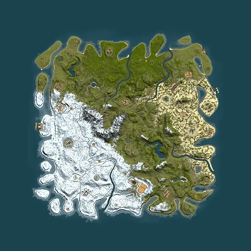 Rust map seed 1693301371, 5500x5500m top-down preview