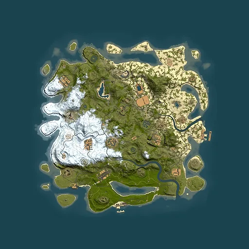 Rust map seed 1679303812, 4000x4000m top-down preview