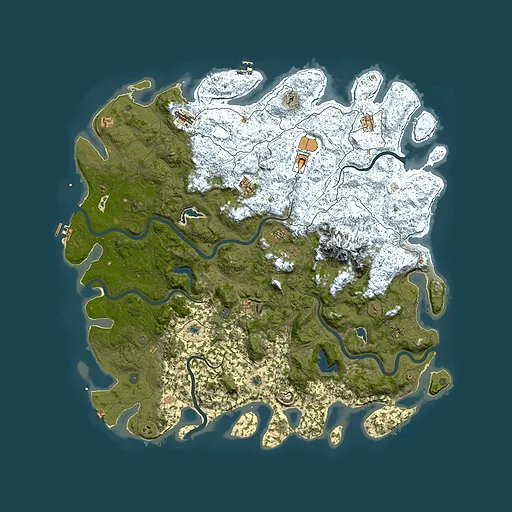 Rust map seed 1340870264, 6000x6000m top-down preview