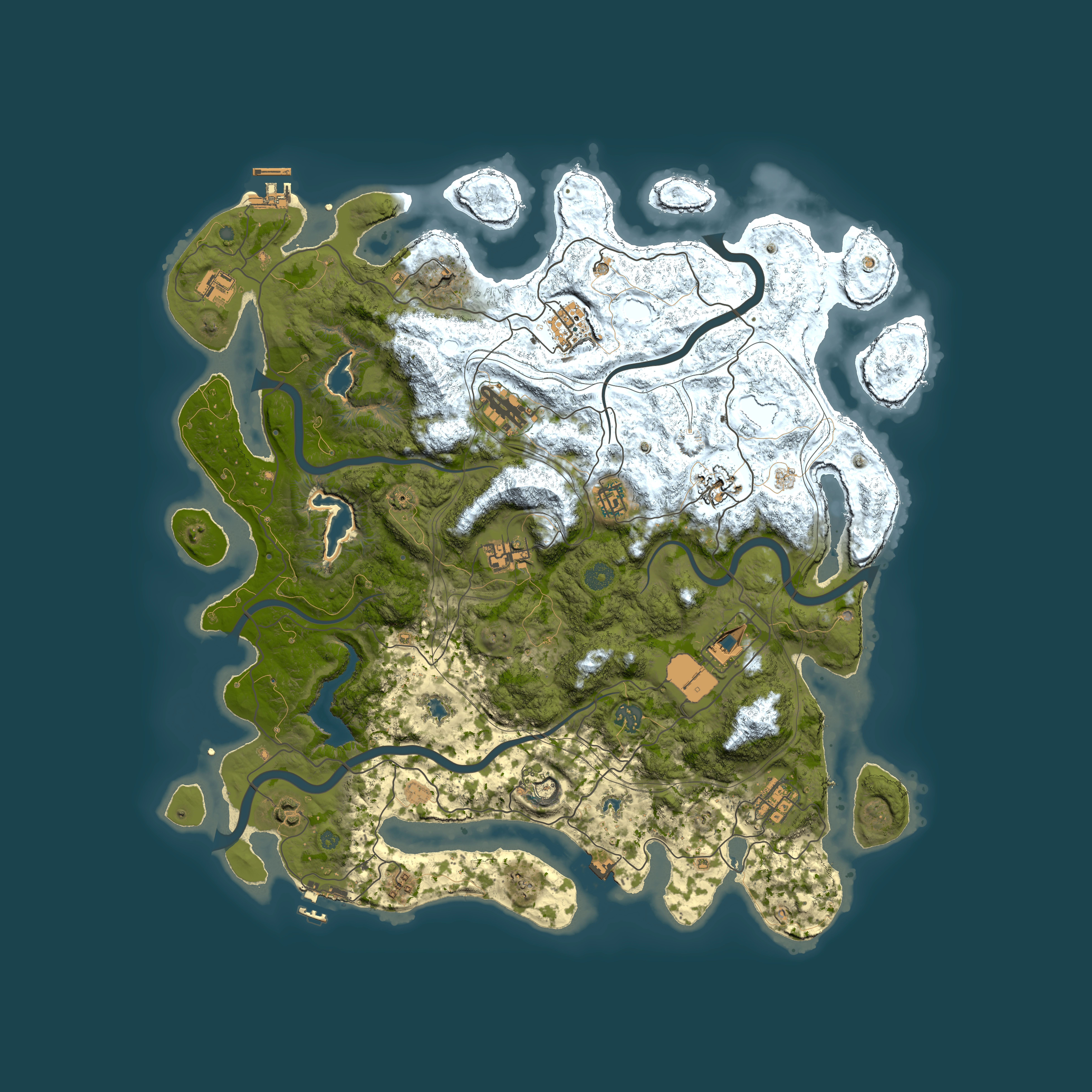 Full top-down render of Rust map seed 1869290858, 4500x4500m