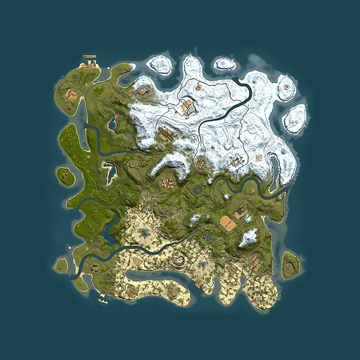 Rust map seed 1869290858, 4500x4500m top-down preview