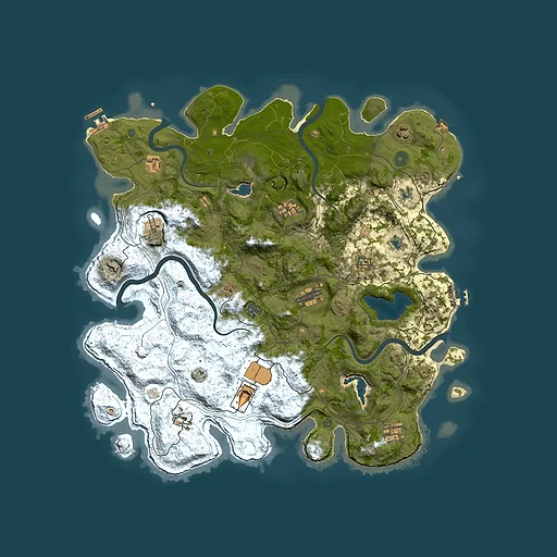 Rust map seed 1358785745, 4500x4500m top-down preview