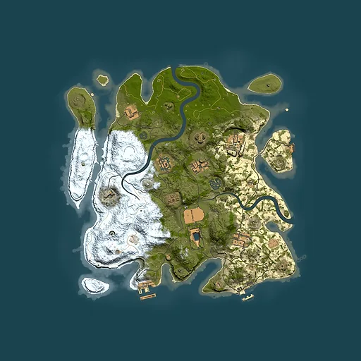 Rust map seed 842385762, 3500x3500m top-down preview
