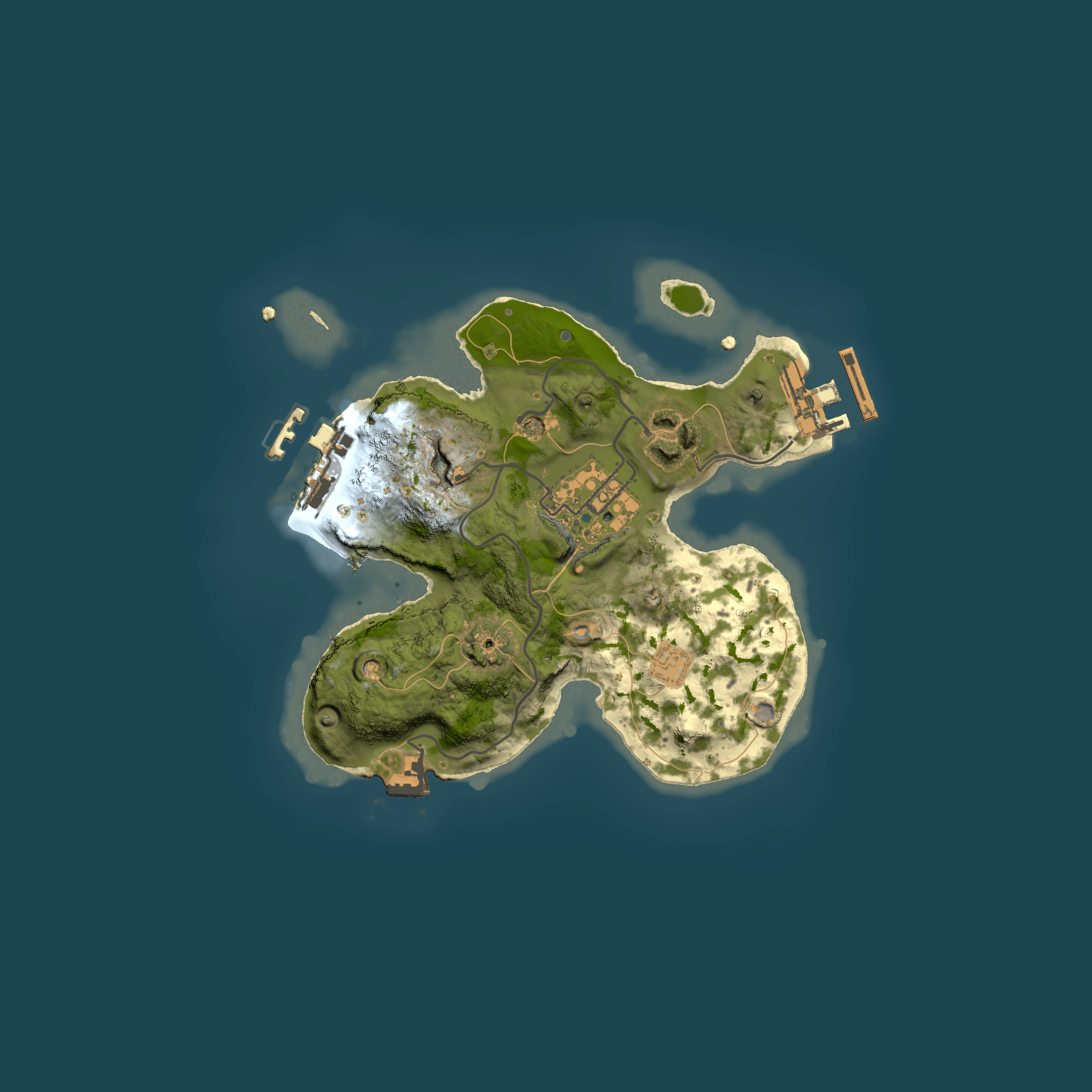 Full top-down render of Rust map seed 236721041, 2000x2000m