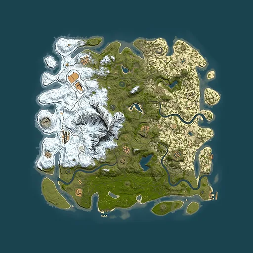 Rust map seed 78728059, 5000x5000m top-down preview