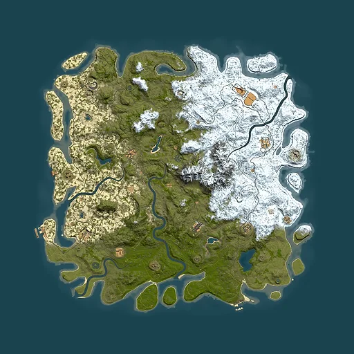 Rust map seed 1764008693, 6000x6000m top-down preview