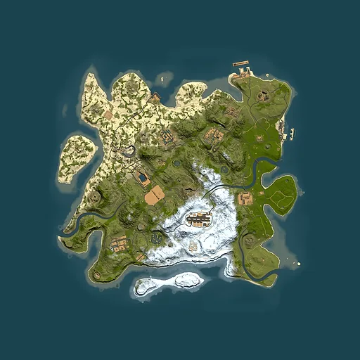 Rust map seed 311085693, 3500x3500m top-down preview