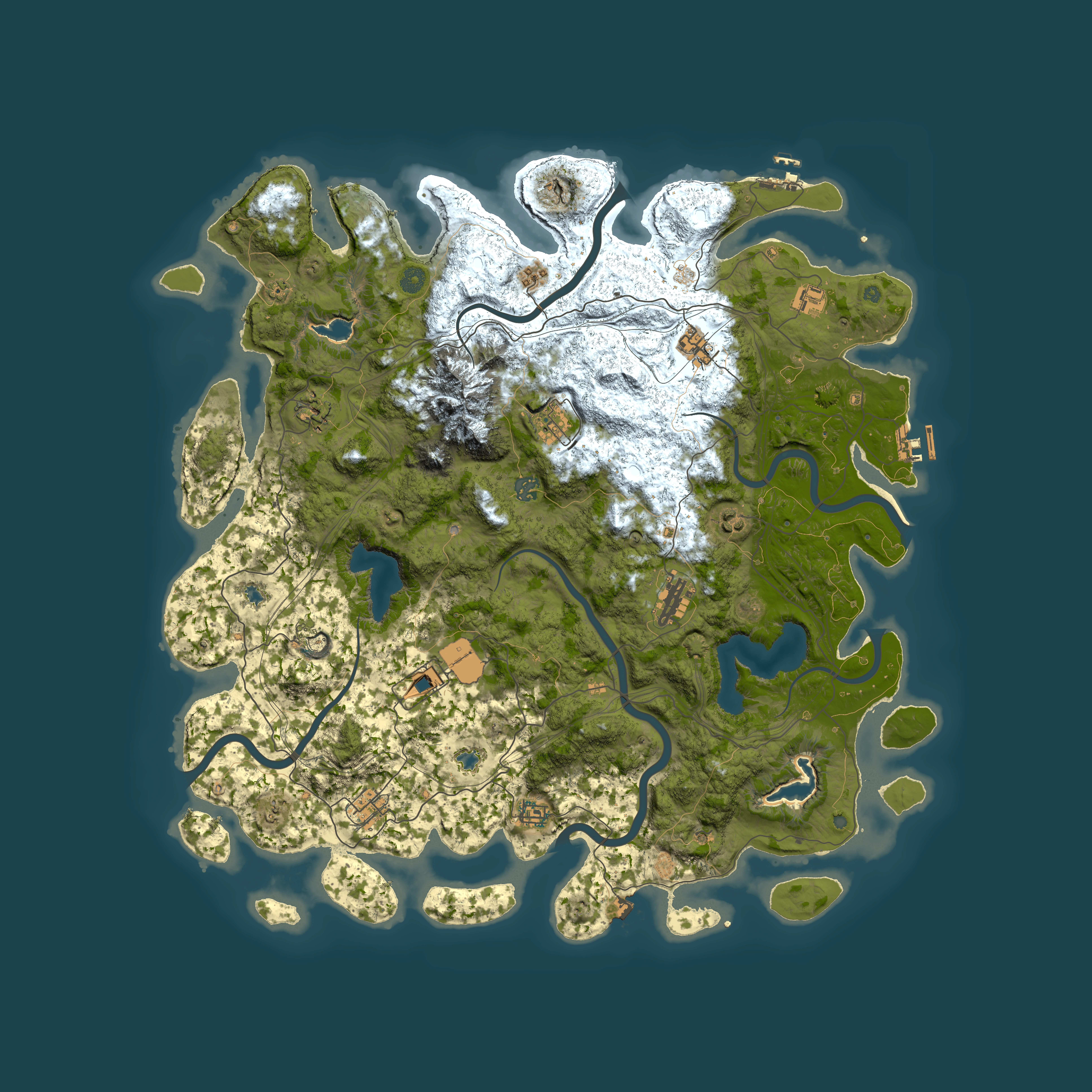 Full top-down render of Rust map seed 738239469, 5000x5000m