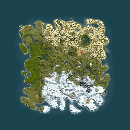Rust map seed 1300966080, 5000x5000m top-down preview