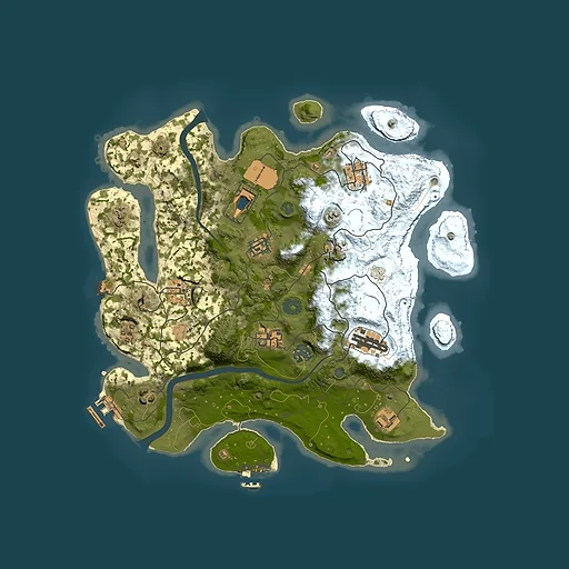 Rust map seed 777559261, 3500x3500m top-down preview