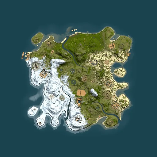 Rust map seed 1153059870, 3500x3500m top-down preview
