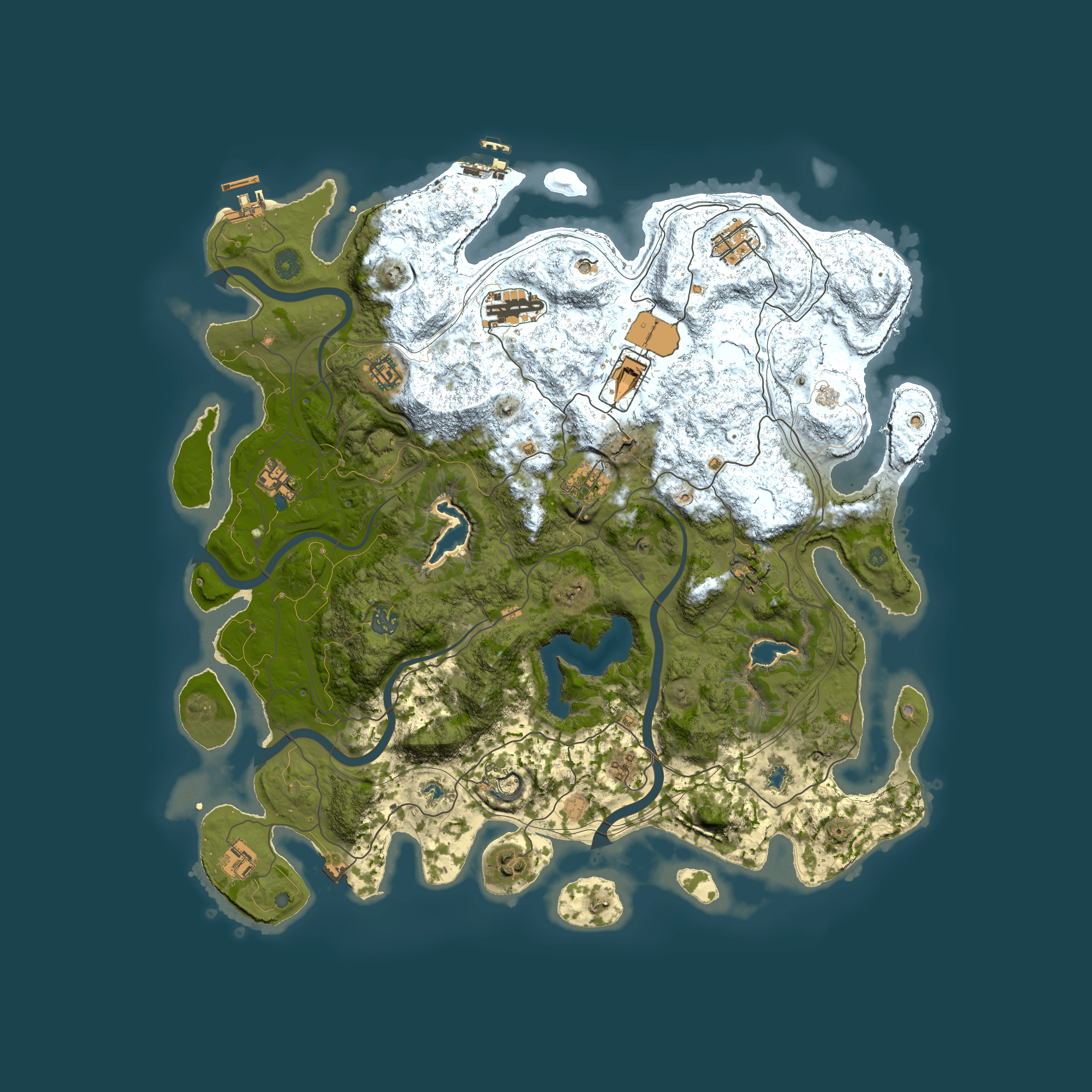 Full top-down render of Rust map seed 1405172783, 4500x4500m