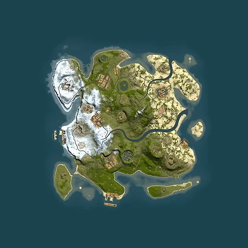 Rust map seed 172769687, 3000x3000m top-down preview